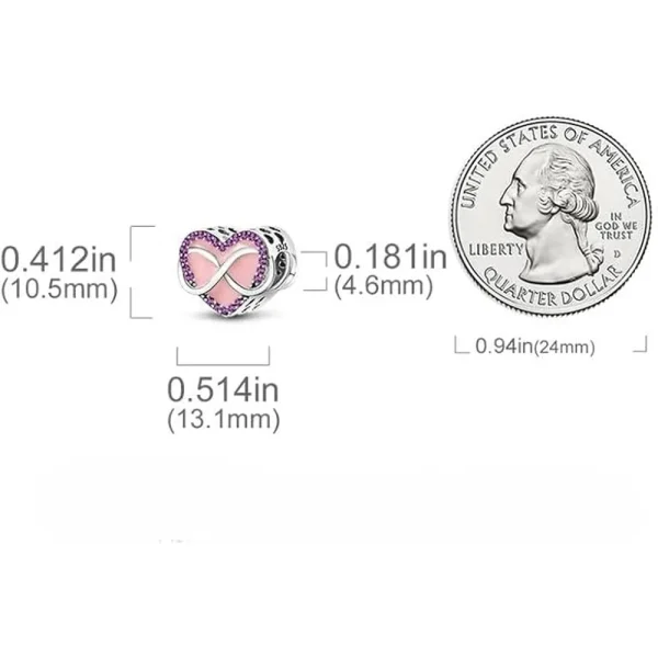 Heart Eternal Love Charm Pandora Compatible - Heart Eternal Love - Image 3