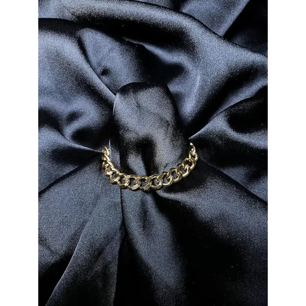 18k Gold Plated Stainless Steel Chain Bracelet - Image 2