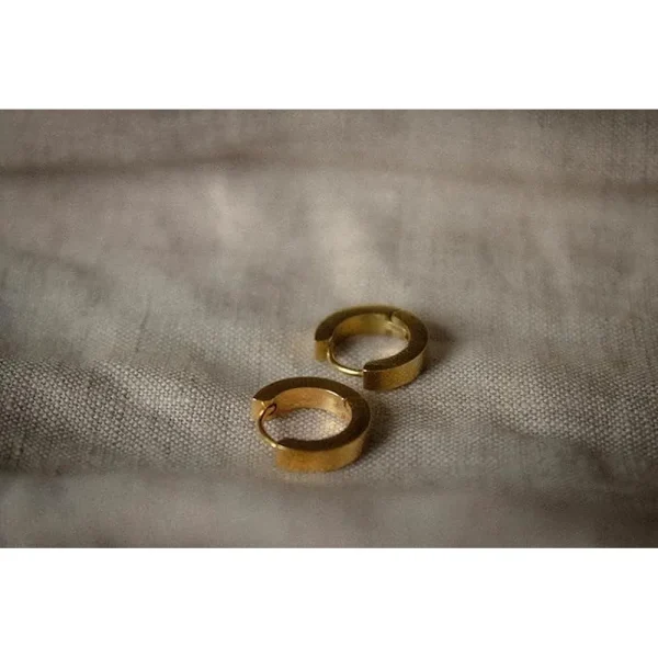 Elegant Gold Plated Hoop Earrings - Image 3