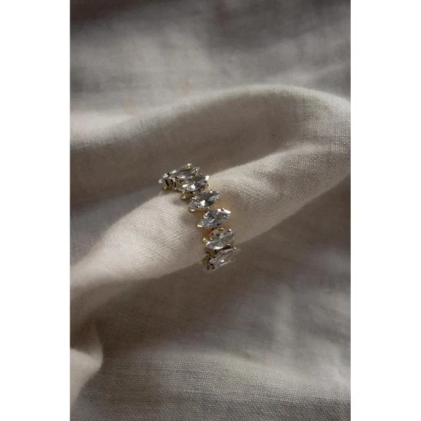 Gold Plated Crystal Stone Ring - Image 2