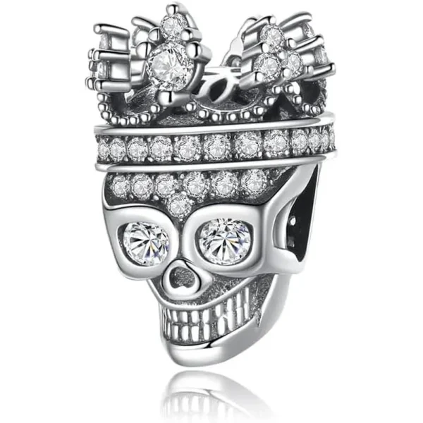 Skull with Zircons Charm Pandora Compatible