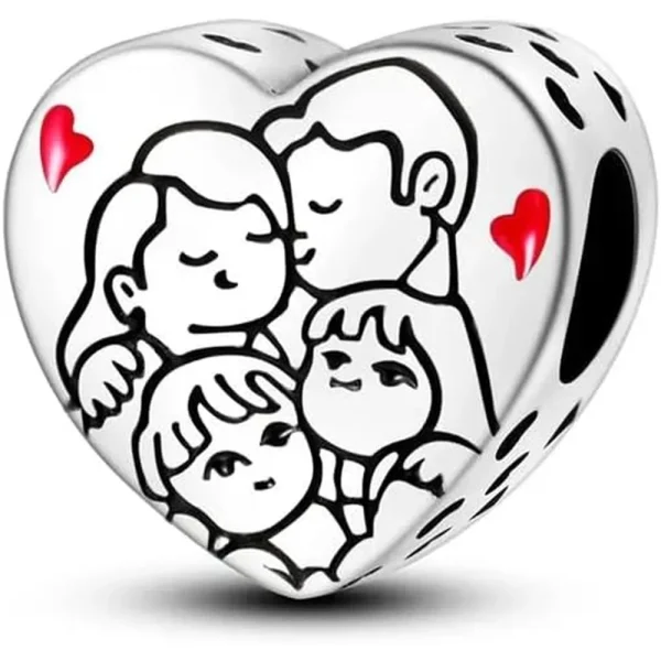 Happy Family Charm Pandora Compatible - Happy Family
