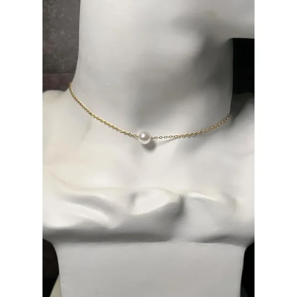 Elegant Pearl 18k Gold Plated Necklace - Image 4