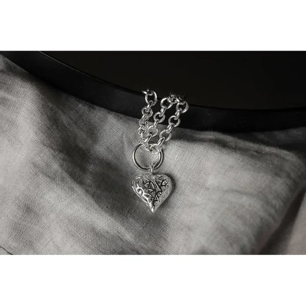 Sterling Silver Heart Charm Bracelet - Image 3