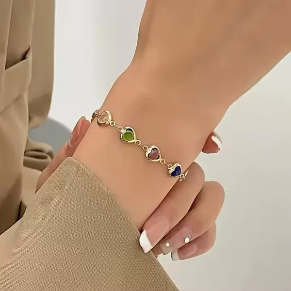 Heart Gold Bracelet - Casual Elegant Contemporary - Image 3