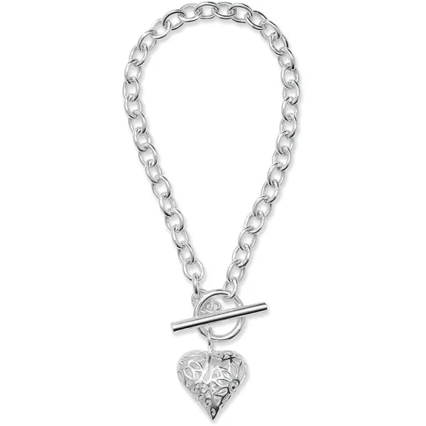 Sterling Silver Heart Charm Bracelet