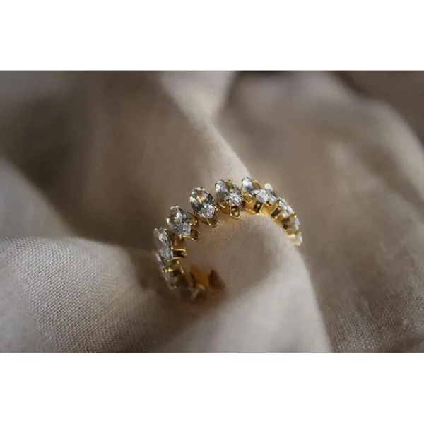 Gold Plated Crystal Stone Ring - Image 4