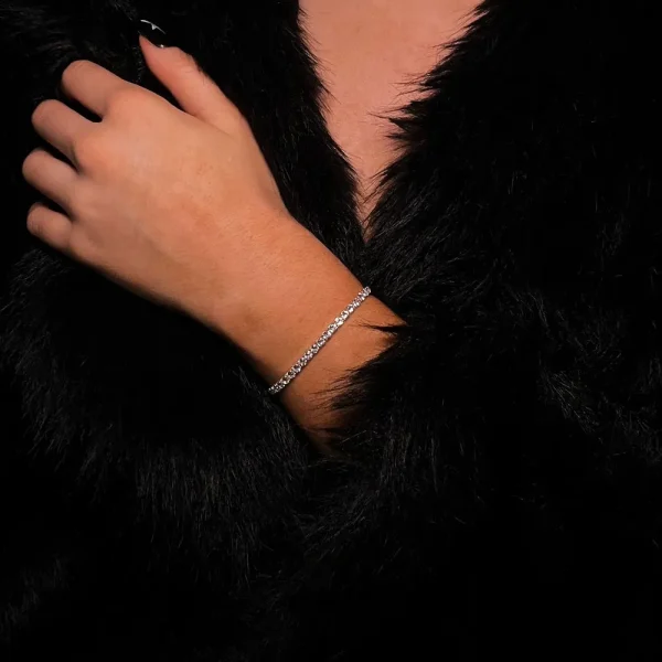 Tennis Bracelet Crystal Slider Bracelet Adjustable Sparkle Diamond Cubic Zirconia Bracelet - Image 4