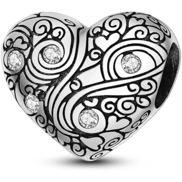 Lucky Tree Heart Beads Charm Pandora Compatible - Lucky Tree Heart Beads