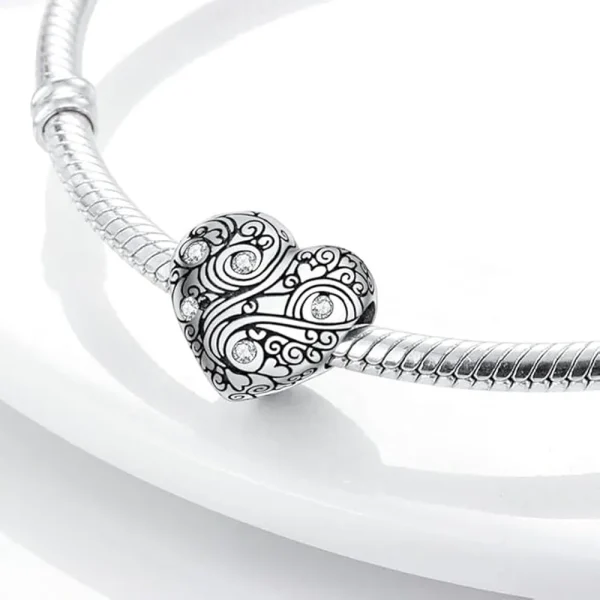 Lucky Tree Heart Beads Charm Pandora Compatible - Lucky Tree Heart Beads - Image 2