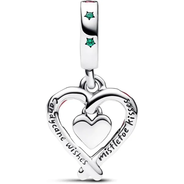 Sweetheart Candy Cane Wishes Charm Pandora Compatible - Sweetheart Candy Cane Wishes - Image 2