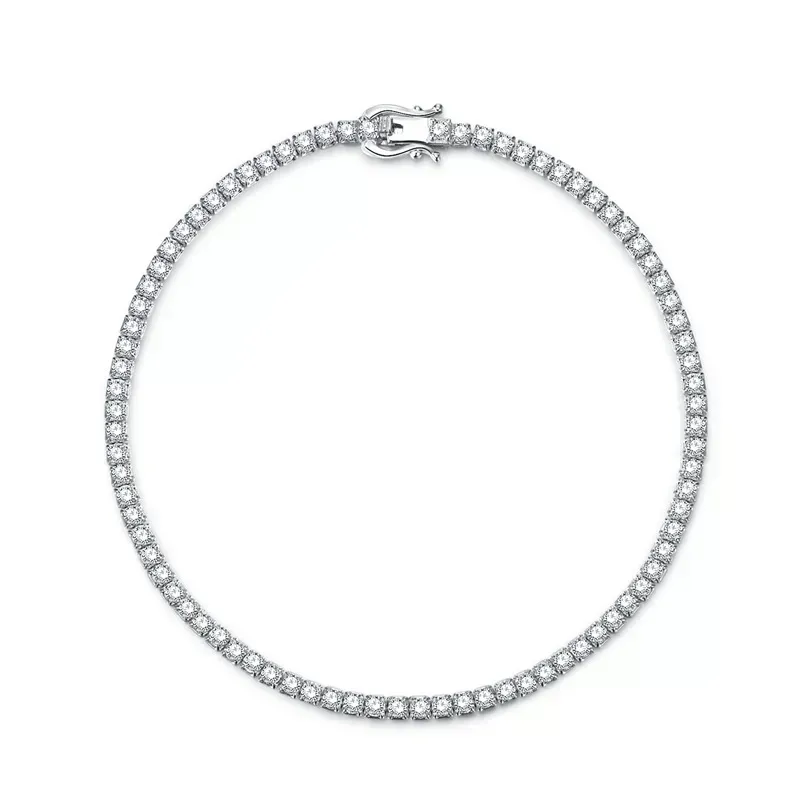 Wholesale-Elegant-Classic-Style-Round-Sterling-Silver-Inlay-Zircon-Bracelets