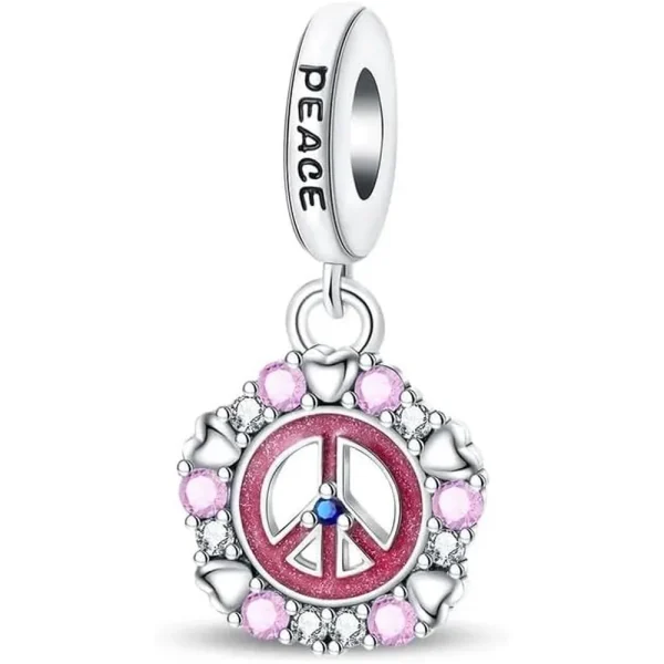World Peace Charm Charm Pandora Compatible - World Peace Charm