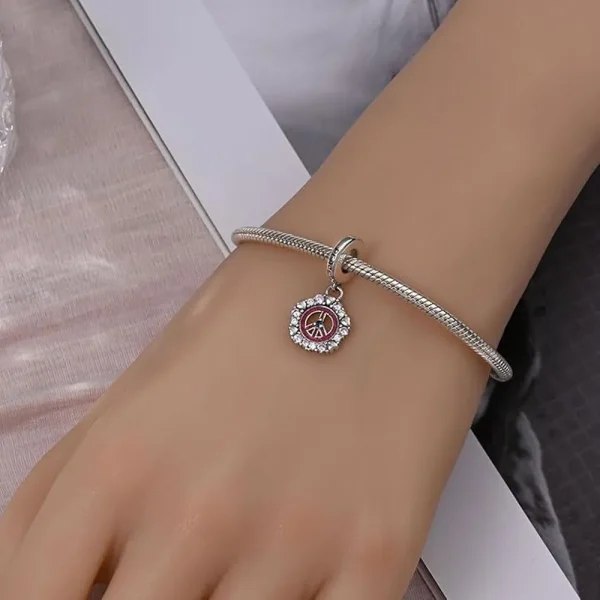 World Peace Charm Charm Pandora Compatible - World Peace Charm - Image 2