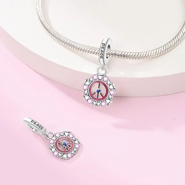 World Peace Charm Charm Pandora Compatible - World Peace Charm - Image 3