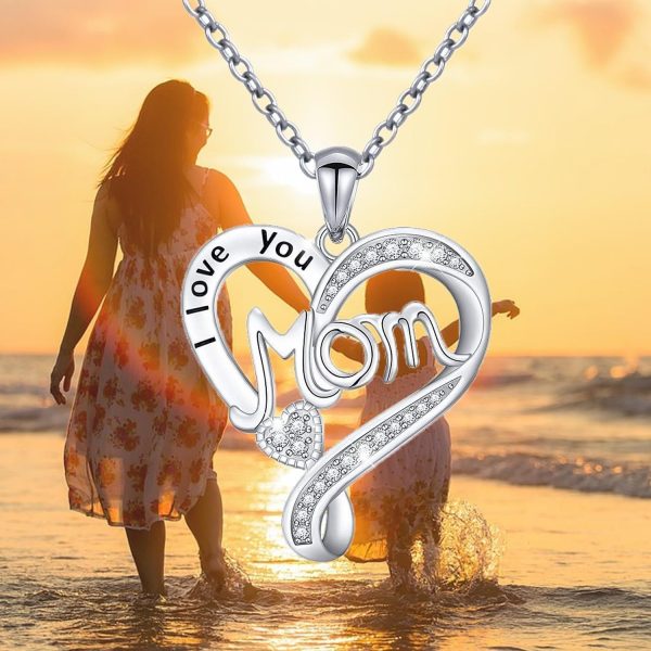 Lorram - I love you mum Heart Shape Pendant Necklace - Image 4