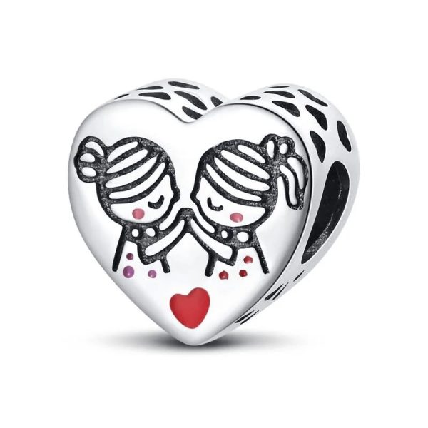 Lorram Sweetheart Sisters - Sister Beads Pendant Pandora compatibile