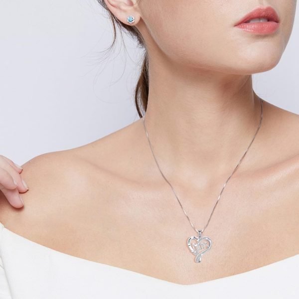 Lorram - I love you mum Heart Shape Pendant Necklace - Image 2