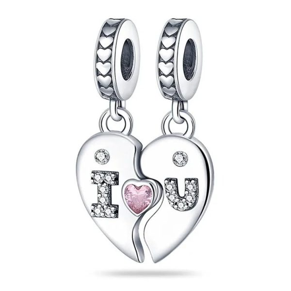 Lorram Heart - Shaped Love Two-Piece Pendant 925 Sterling Silver