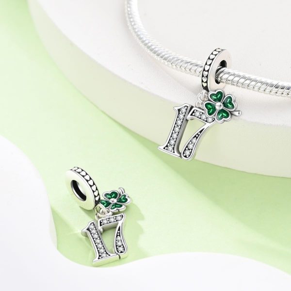 Lorrram - Four Leaf Clover Charm St. Patrick's Day Pandora Compatible - Image 2