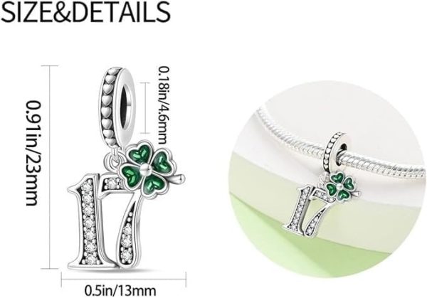 Lorrram - Four Leaf Clover Charm St. Patrick's Day Pandora Compatible - Image 3