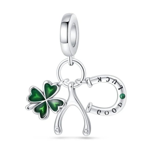 Lorram - Lucky Horseshoe Three-Piece Charm Pandora Compatible