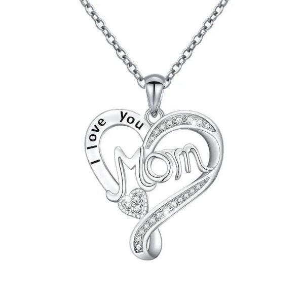 Lorram - I love you mum Heart Shape Pendant Necklace
