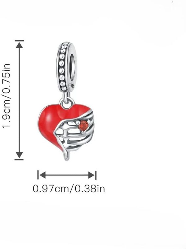 Lorram - Heart Rib Pendant S925 Pandora Compatible - Image 2