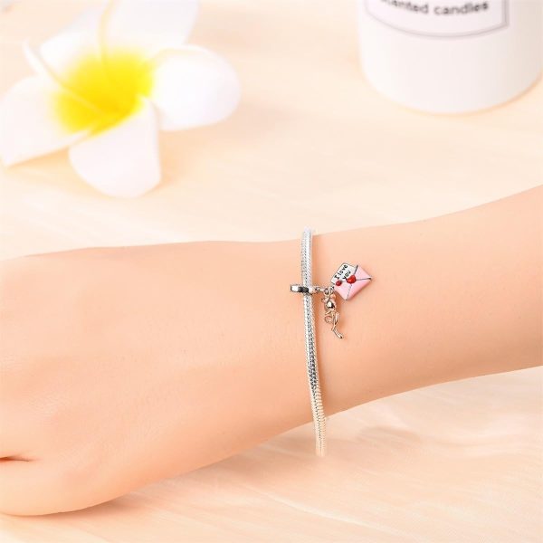 Lorram - Love Letter Two-Piece Pendant with Rose Charm - Image 3