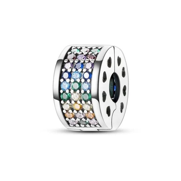 Lorram - Rainbow Color Charm Blocker Pandora Compatible