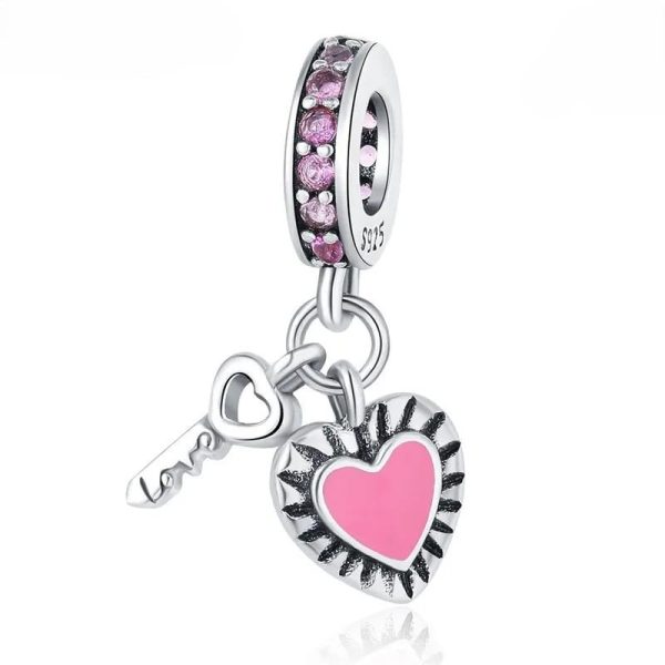 Lorram - Love and Love Key Pendant S925 Pandora compatible