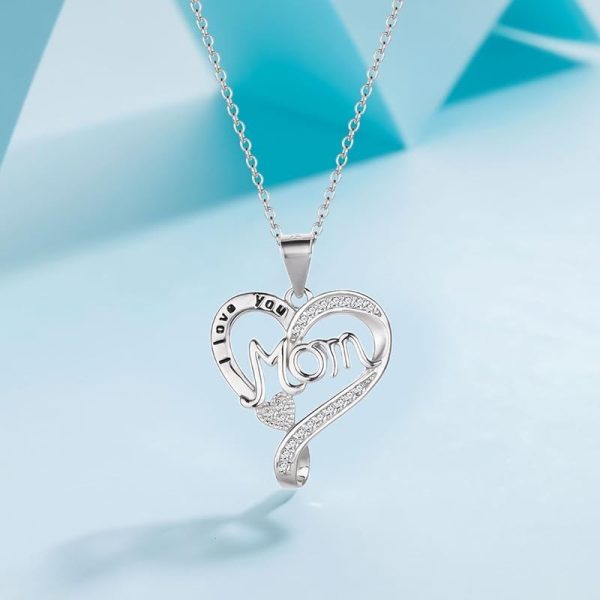 Lorram - I love you mum Heart Shape Pendant Necklace - Image 3