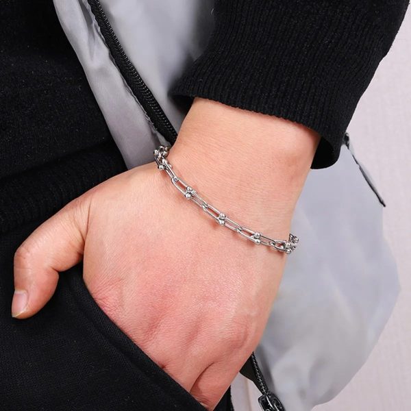 Lorram - Silver Horseshoe Bracelet - Image 2