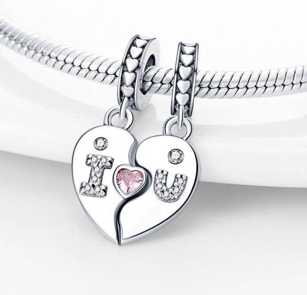 Lorram Heart - Shaped Love Two-Piece Pendant 925 Sterling Silver - Image 2