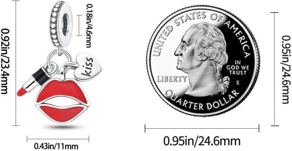 Lorram - Sexy Lipstick Charm Pandora Compatible - Image 4