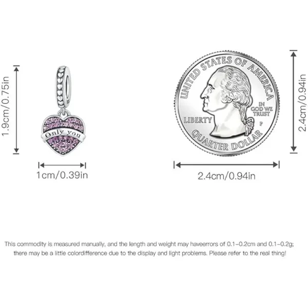 Only You Love Pendant S925 Charm Pandora Compatible - Only You Love Pendant - Image 3